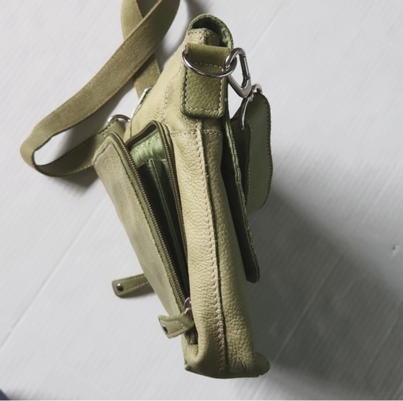 Fossil | Wallet Pocket Bag Womens Green Leather Detachable Strap Crossbody - Picture 10 of 16